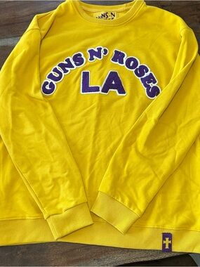 Guns N' Roses LA Yellow Crewneck Sweatshirt 2023 tour